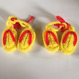 🐠 2 pairs of yellow & red luggage tag identifiers